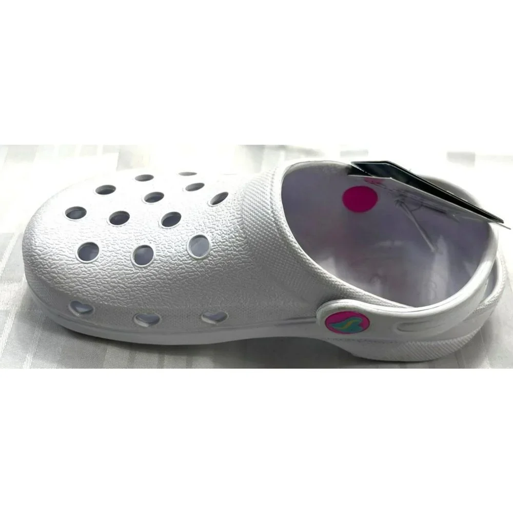 Skechers Youth Girls Heart Charmer Clogs, color white, size 12 - Picture 6 of 10